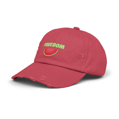 FREEDOM WATERMELON | Distressed Hat