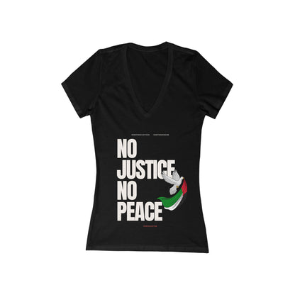 NO JUSTICE, NO PEACE | Women's Deep V-Neck Tee