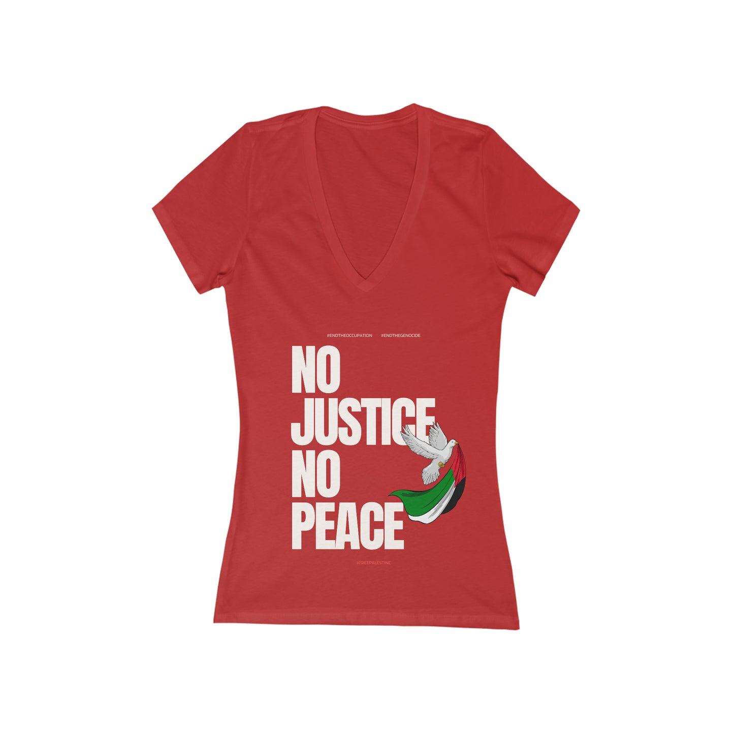 NO JUSTICE, NO PEACE | Women's Deep V-Neck Tee