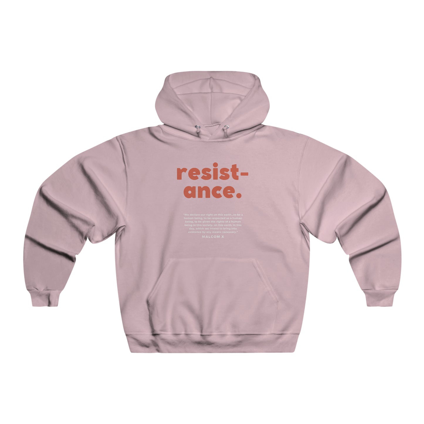 Signature Resistance Hoodie - Quote by Malcom X
